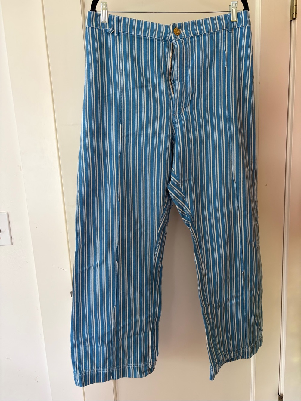 Big Bud Press Western Pants Blue and White Stripe